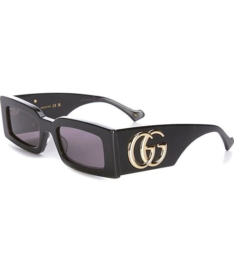 rectangular gucci glasses women|gucci generation 53mm rectangular sunglasses.